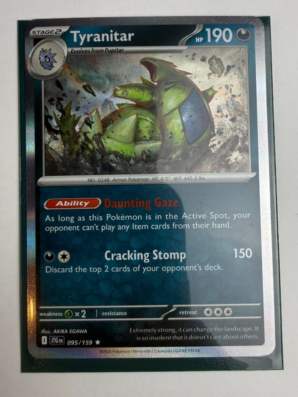Tyranitar 095/159 Rare Holo Card SV09: Journey Together Pokemon TCG NM